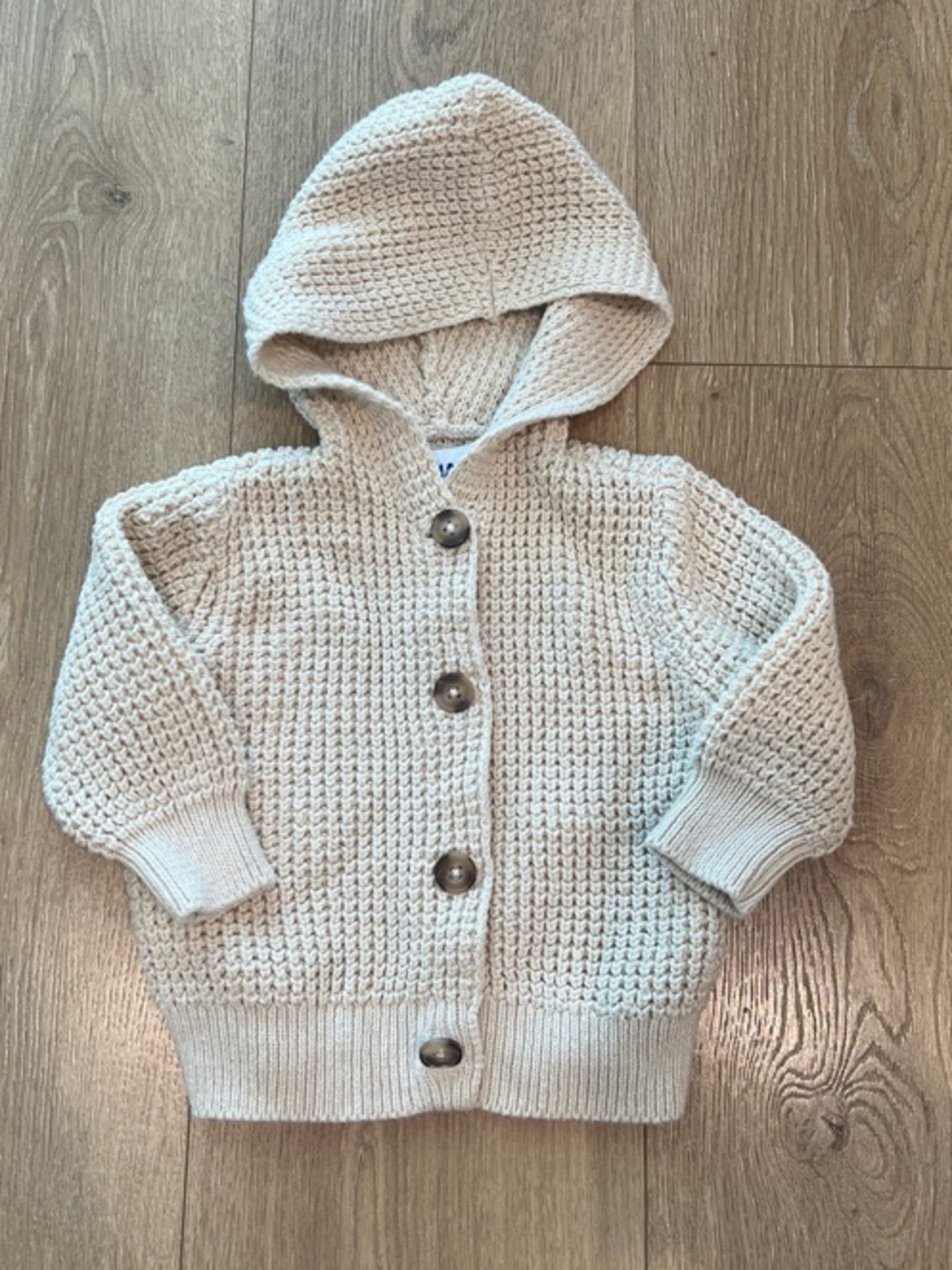 Old Navy Cream Hooded Knit Cardigan Jacket